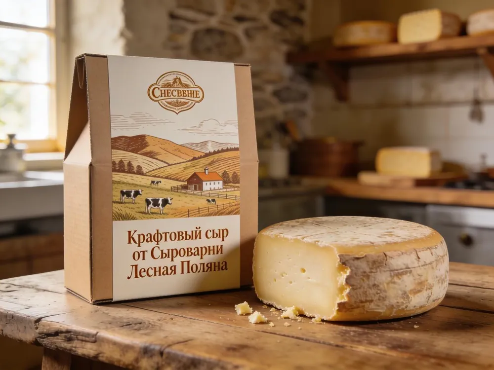 упаковка для крафтового сыра в Делопак